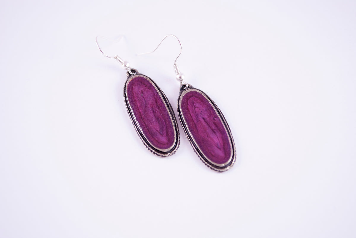 Minđuše od alpake M-0054, bordo