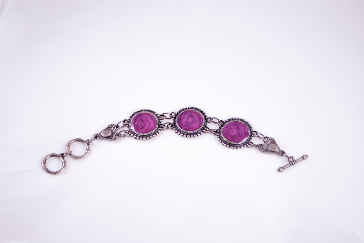 Narukvica od alpake N-0049, bordo