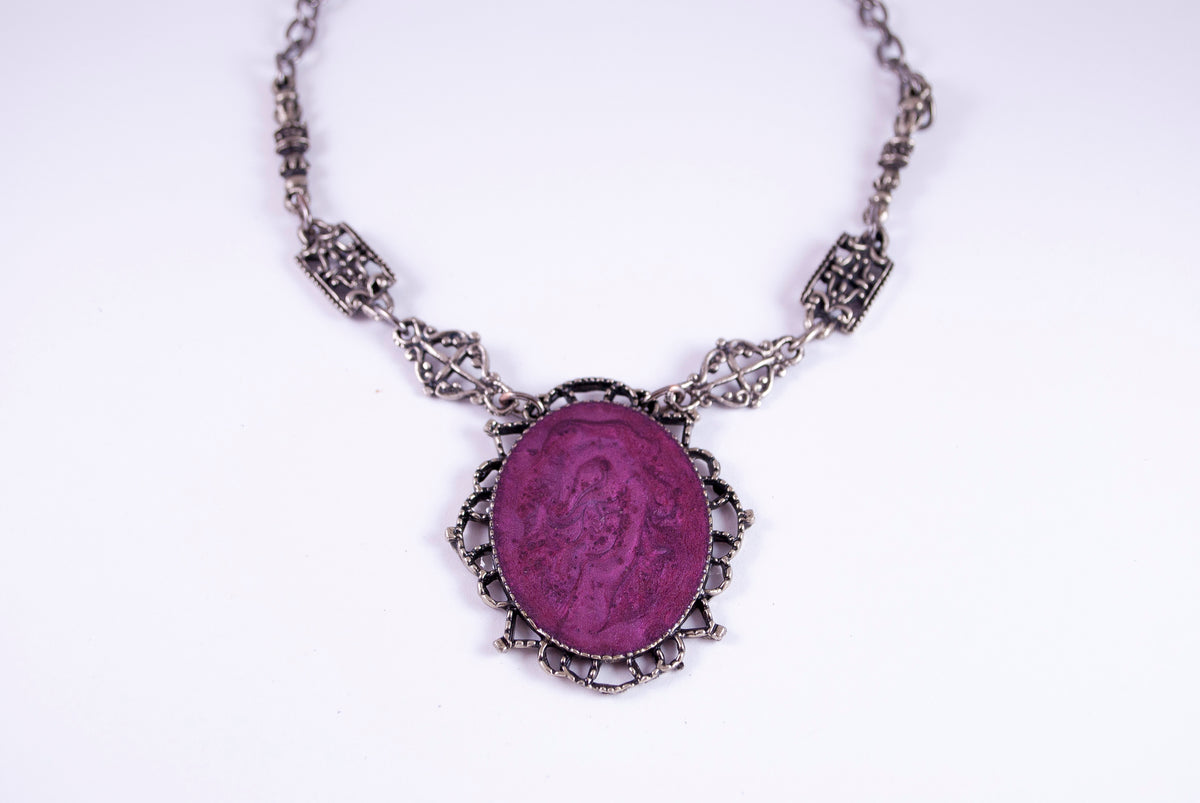Ogrlica od alpake O-0012, bordo